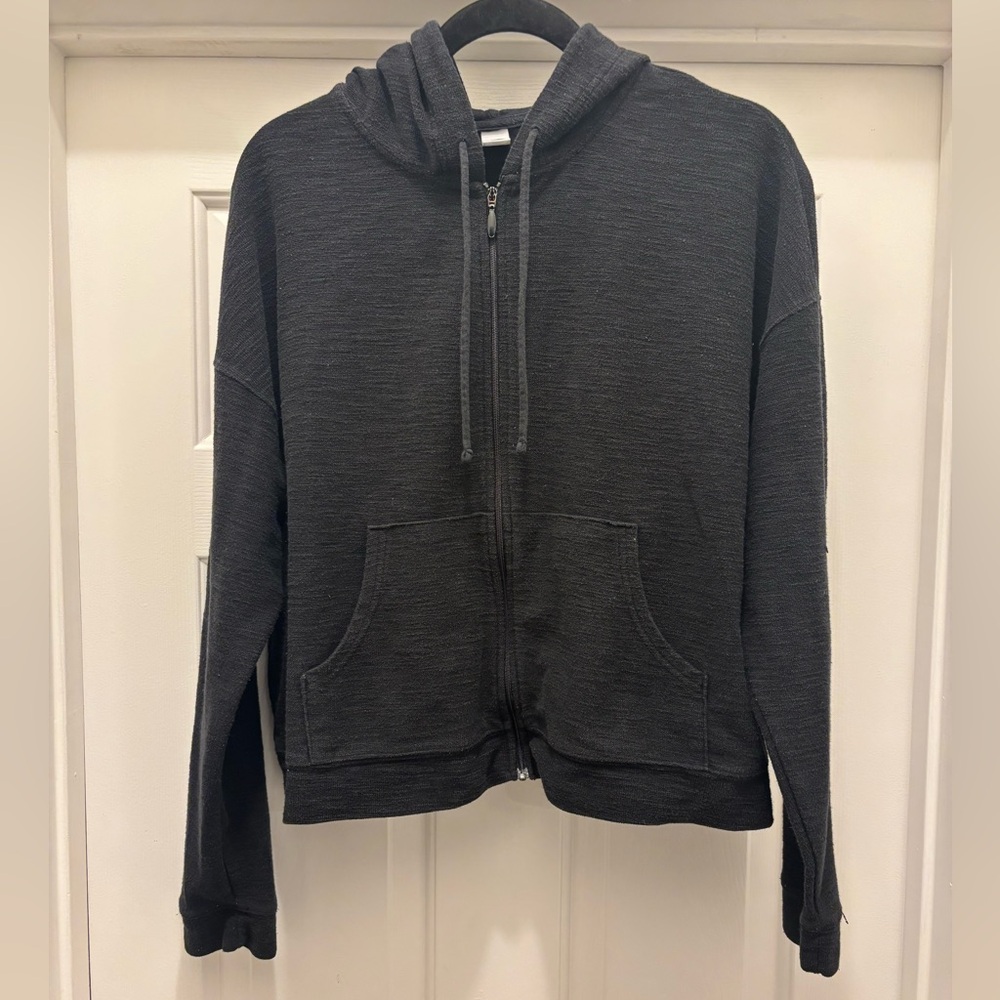 Old Navy | Women’s Black Full Zip Lightweight Hoodie Size Large